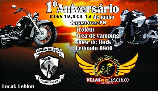 1º Aniversário dos MCs Legião de Anjos e Velas no Asfalto